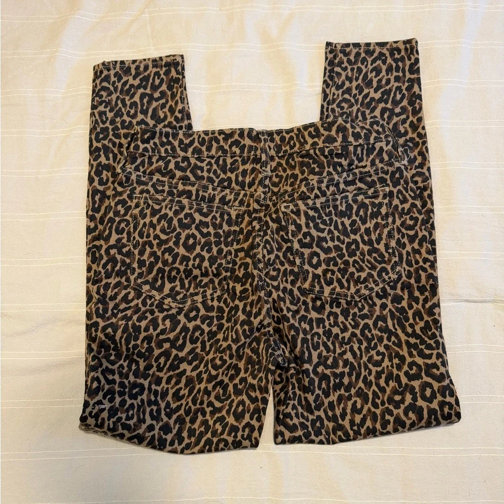 J. Crew 10” High-Rise Brown Leopard Print Denim Size 29 - Picture 5 of 5